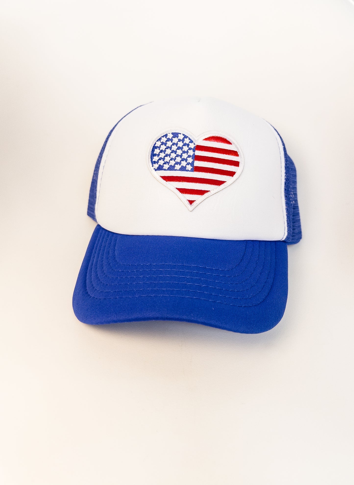 Patriotic American Flag Heart Hat