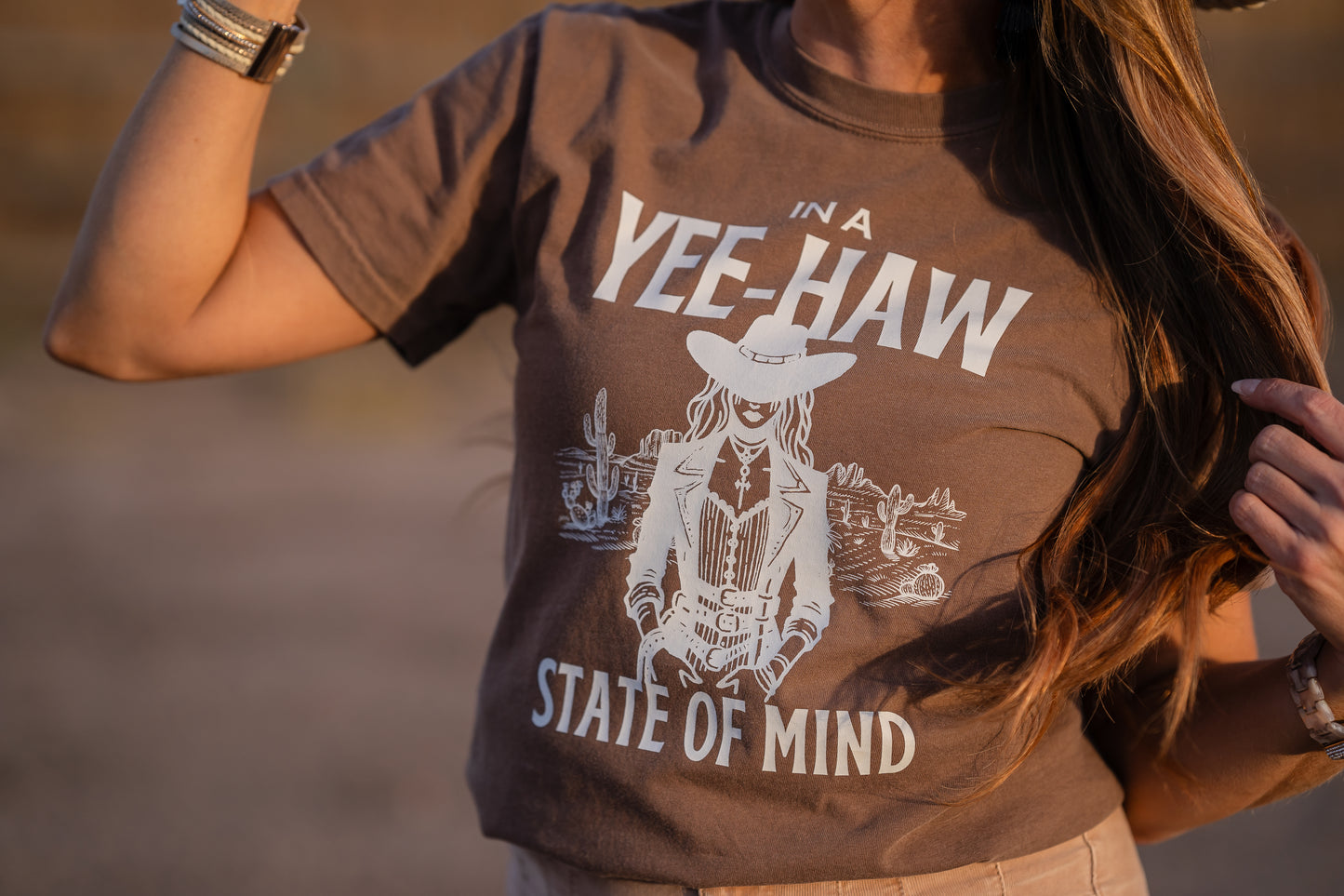 Yee-Haw State of Mind T-shirt - Womens