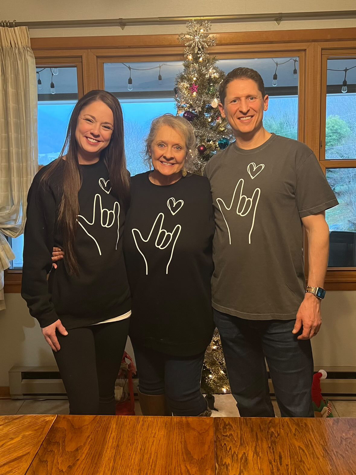 "I Love You" American Sign Language (ASL) Crewneck T-shirt - Unisex