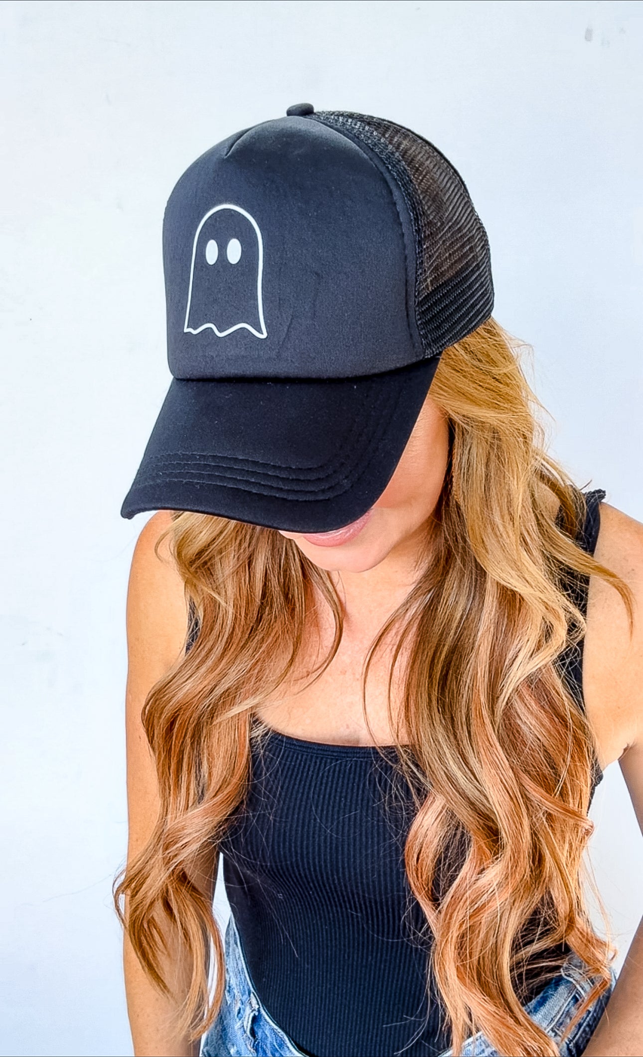 Simple Ghost Trucker Hat