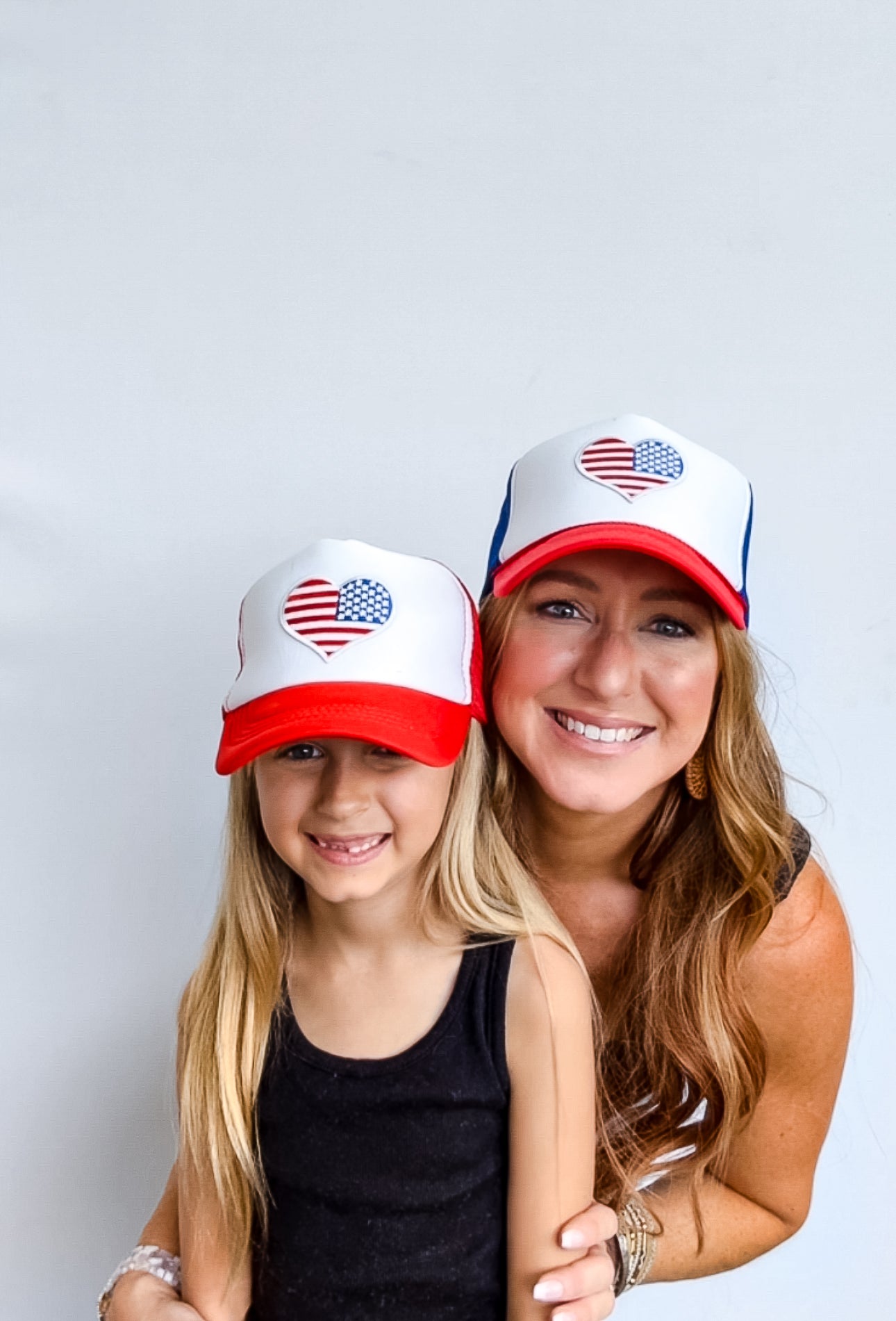 Patriotic American Flag Heart Hat