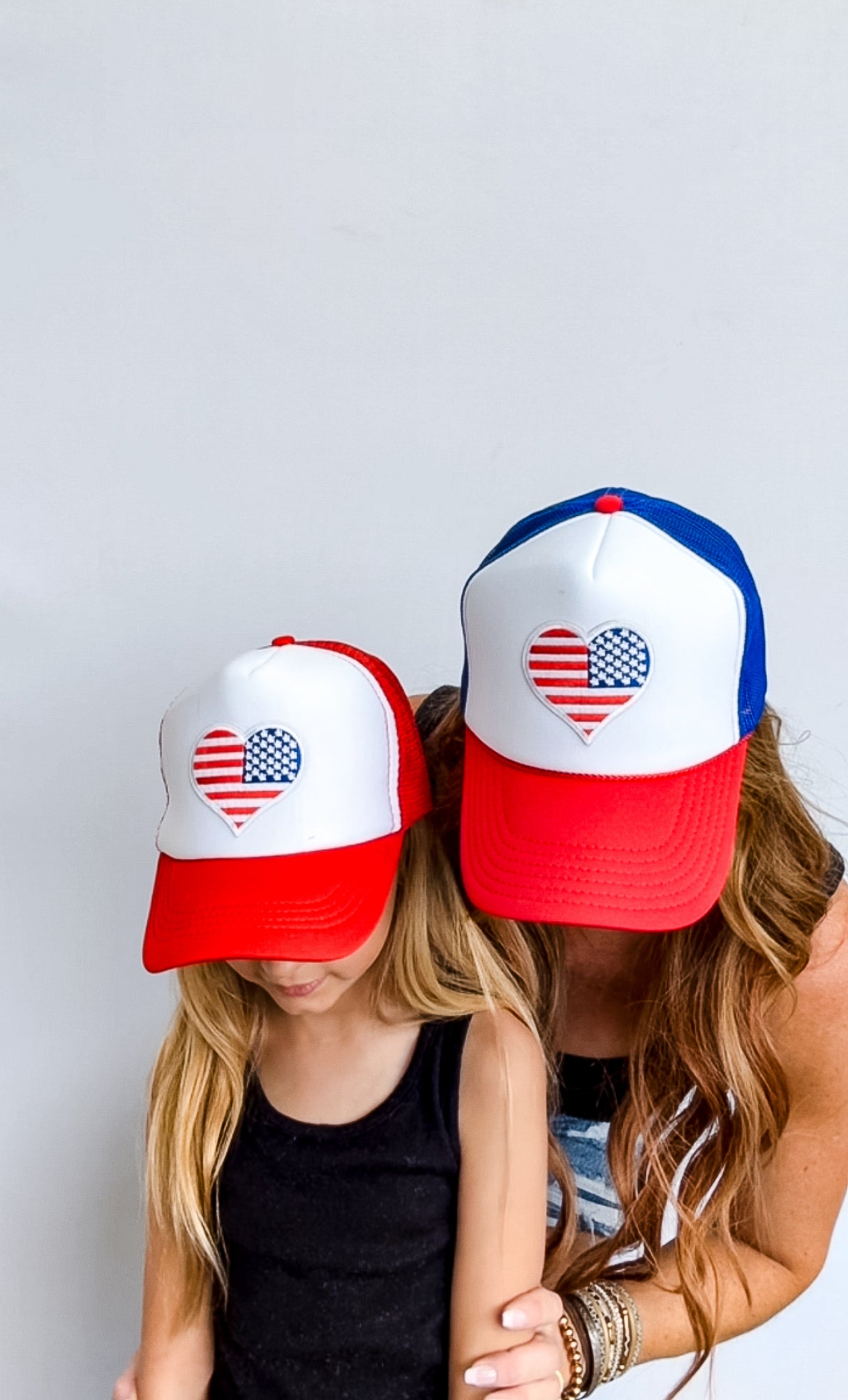 Patriotic American Flag Heart Hat