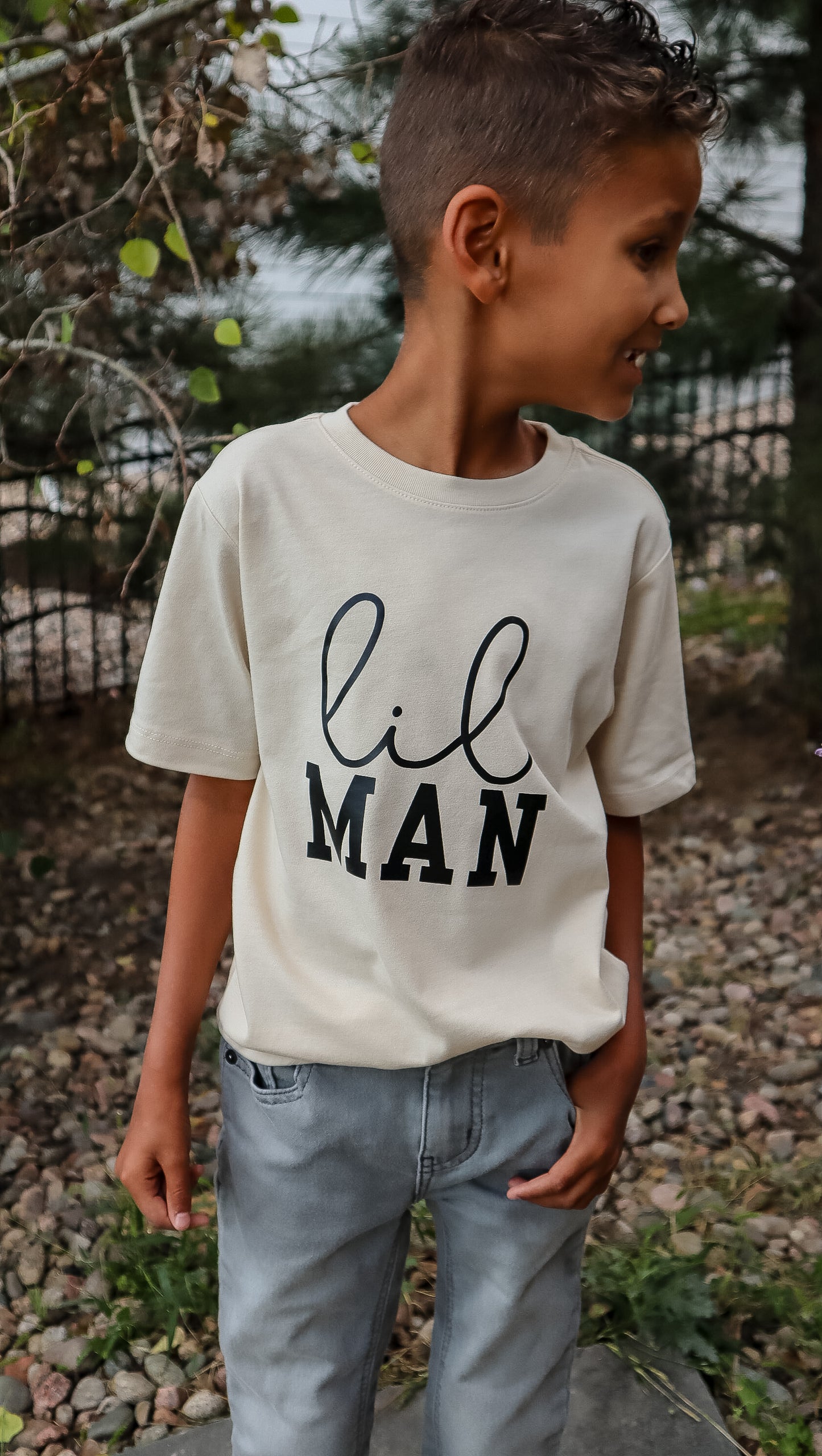 Lil Man Short Sleeve Crewneck T-Shirt - Kids