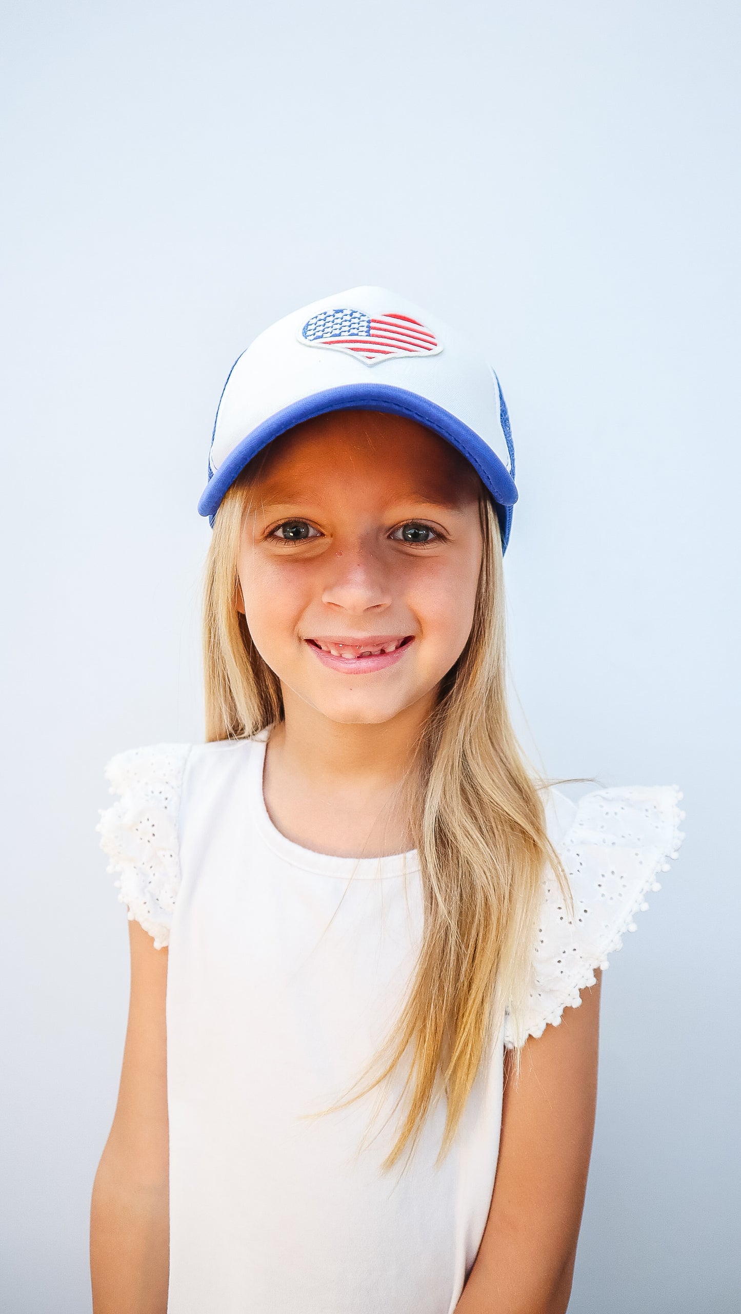 Patriotic American Flag Heart Hat