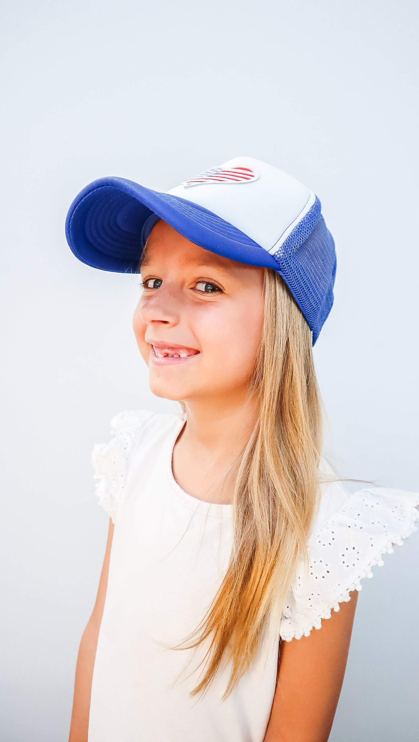 Patriotic American Flag Heart Hat