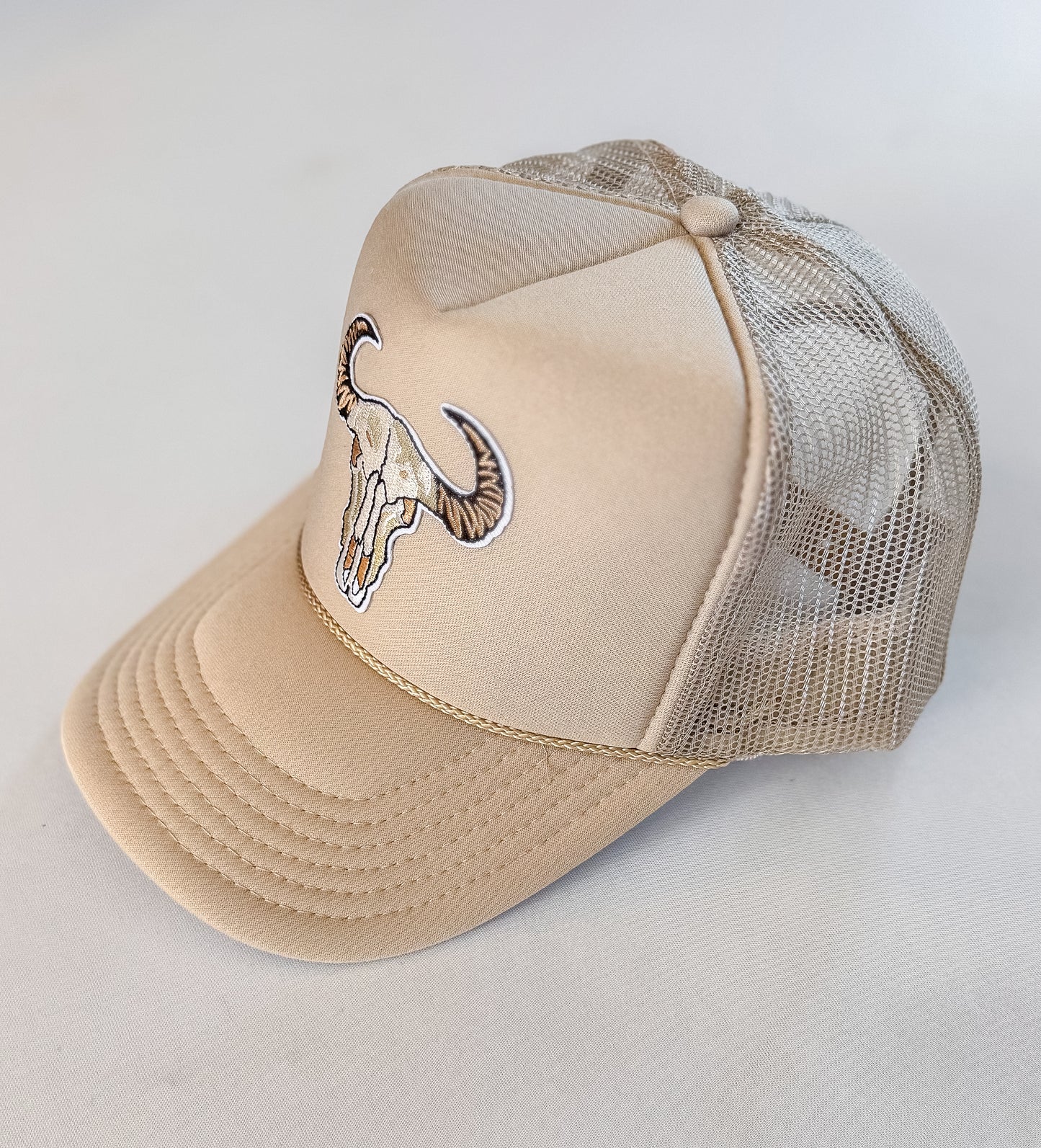 Western Skull Embroidery Trucker Hat