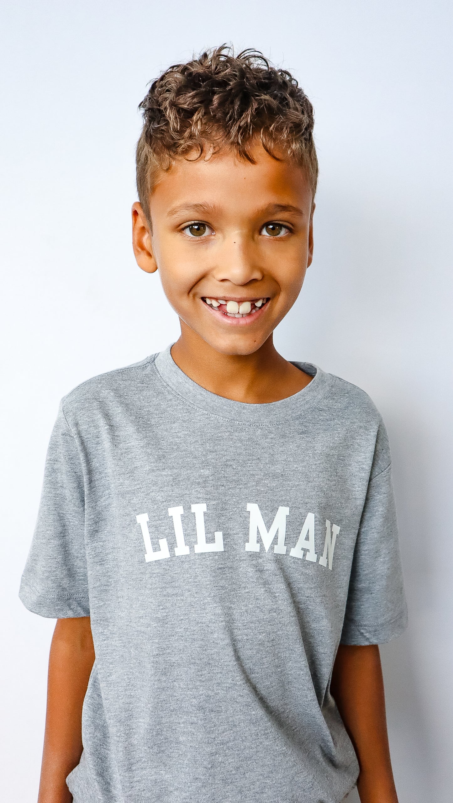 Lil Man (Varsity) Short Sleeve Crewneck - Kids