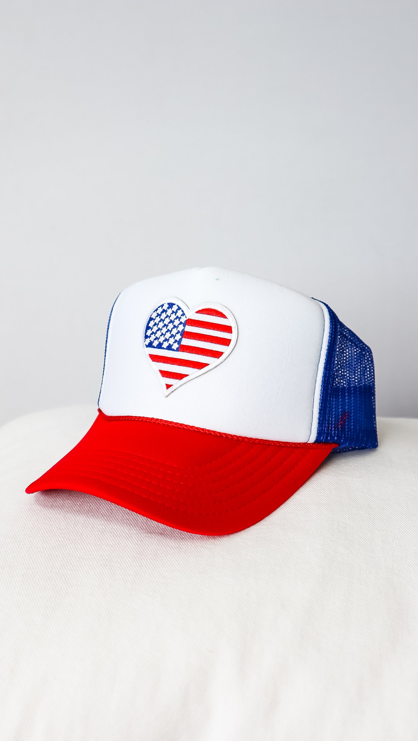 Patriotic American Flag Heart Hat
