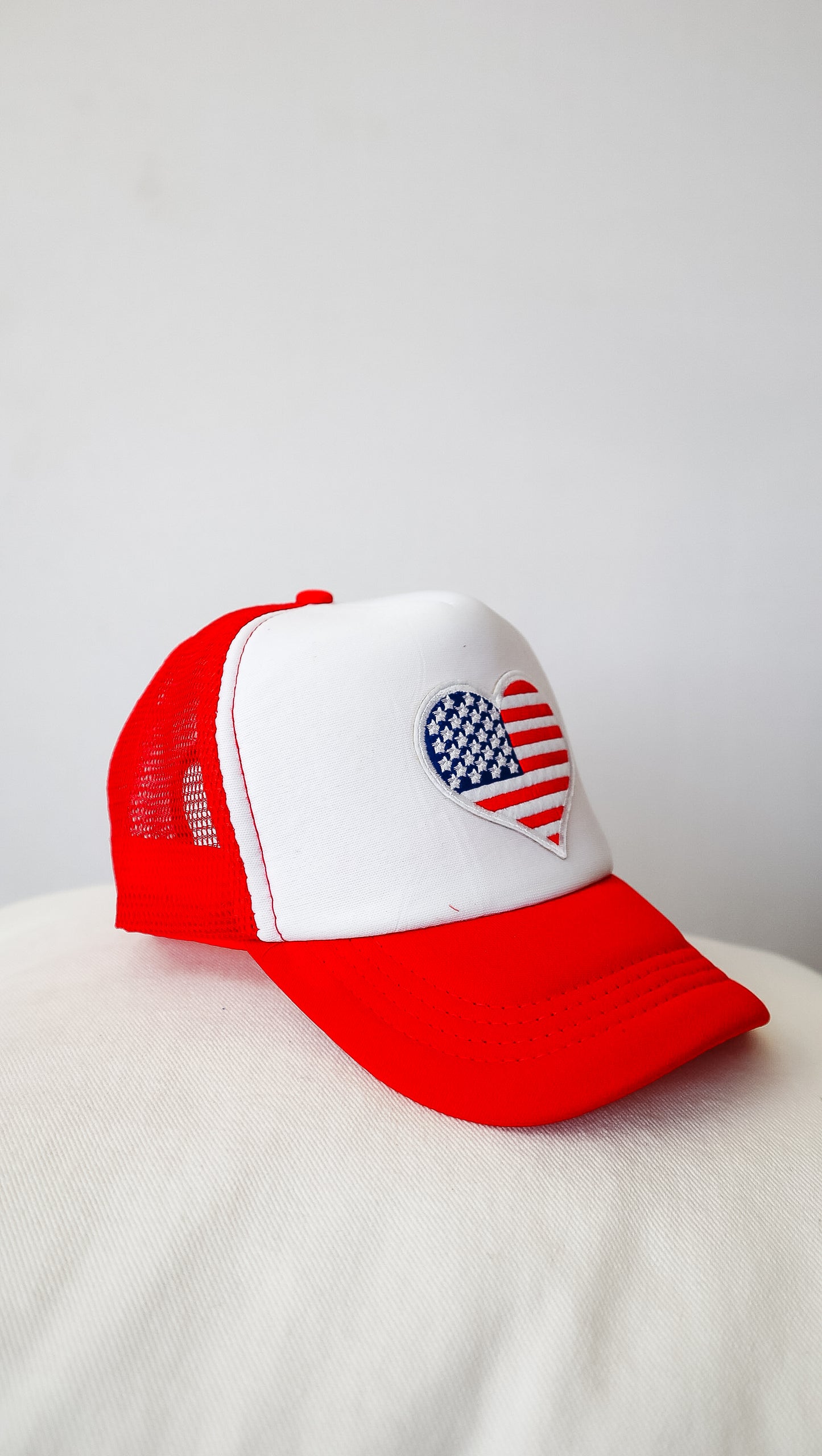Patriotic American Flag Heart Hat