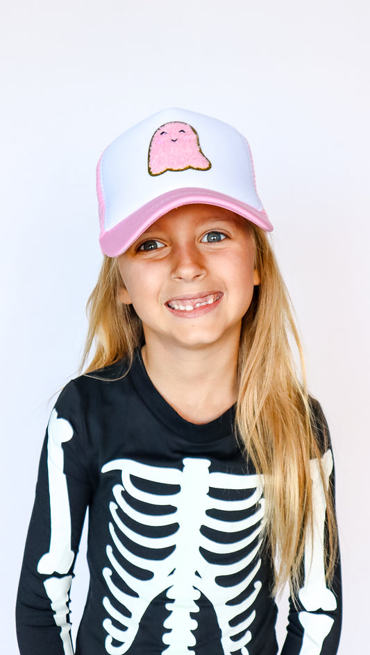 Cute Ghost Pink Trucker Hat