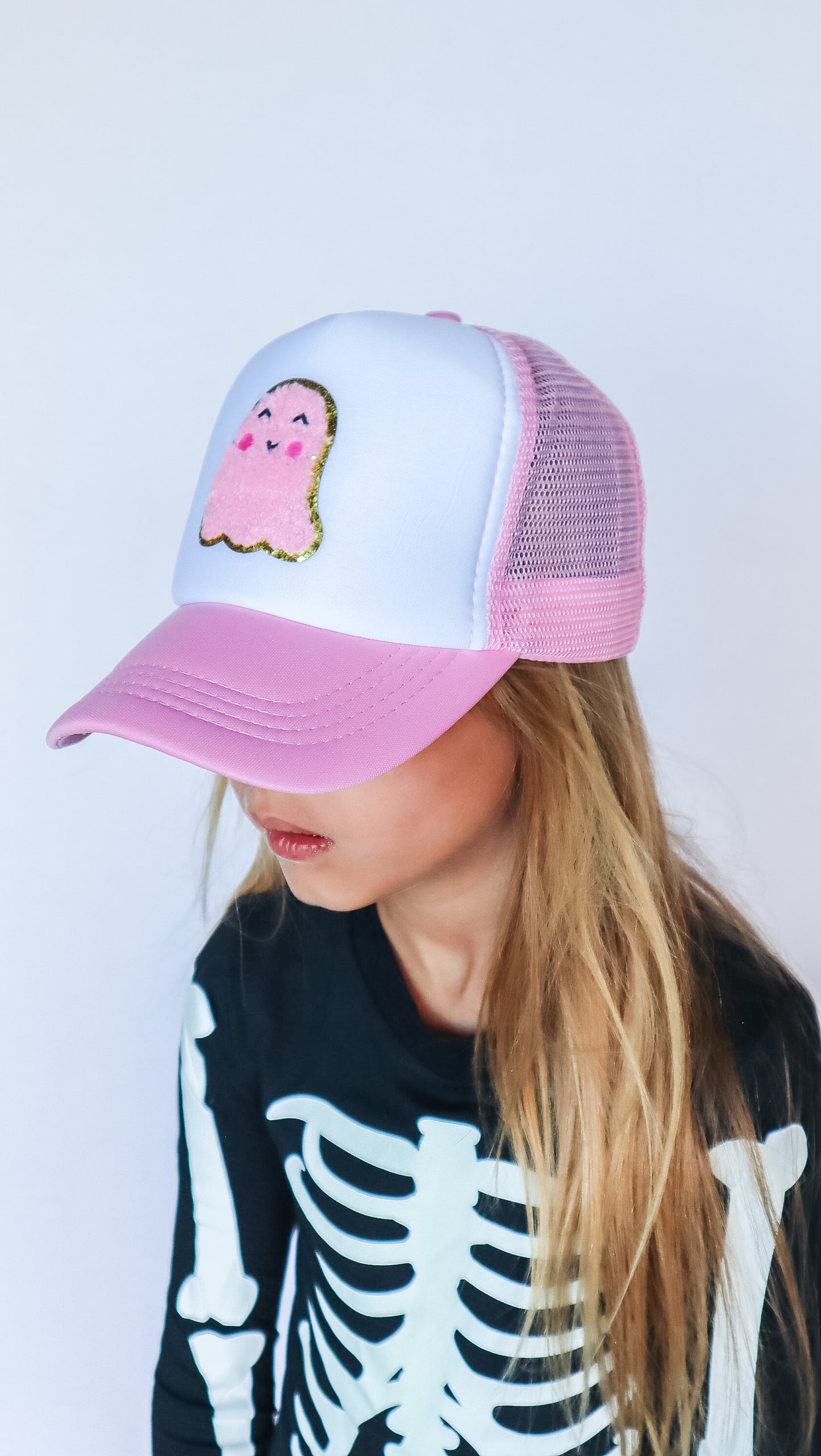 Cute Ghost Pink Trucker Hat