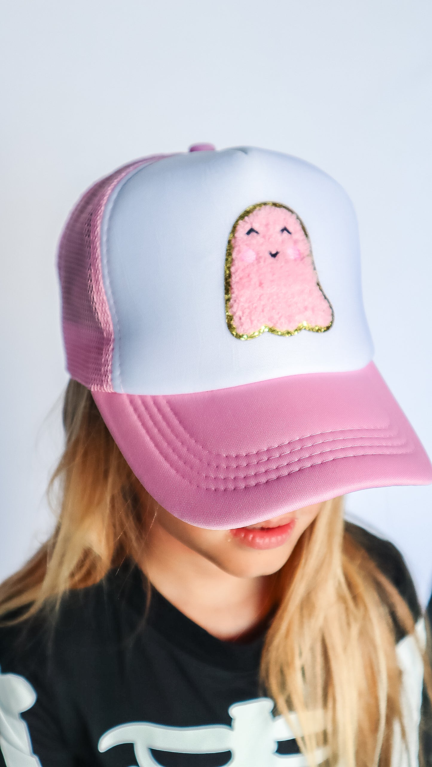 Cute Ghost Pink Trucker Hat