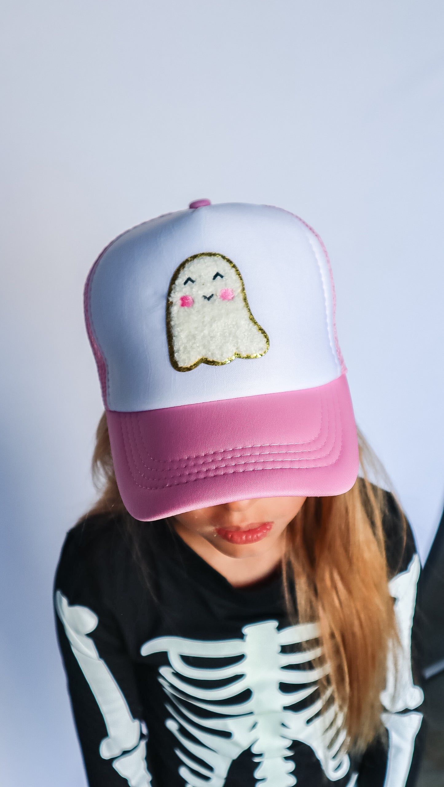 Cute Ghost Pink Trucker Hat