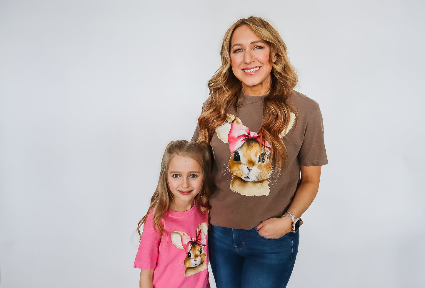 Bow Bunny Crewneck T-Shirt - Youth