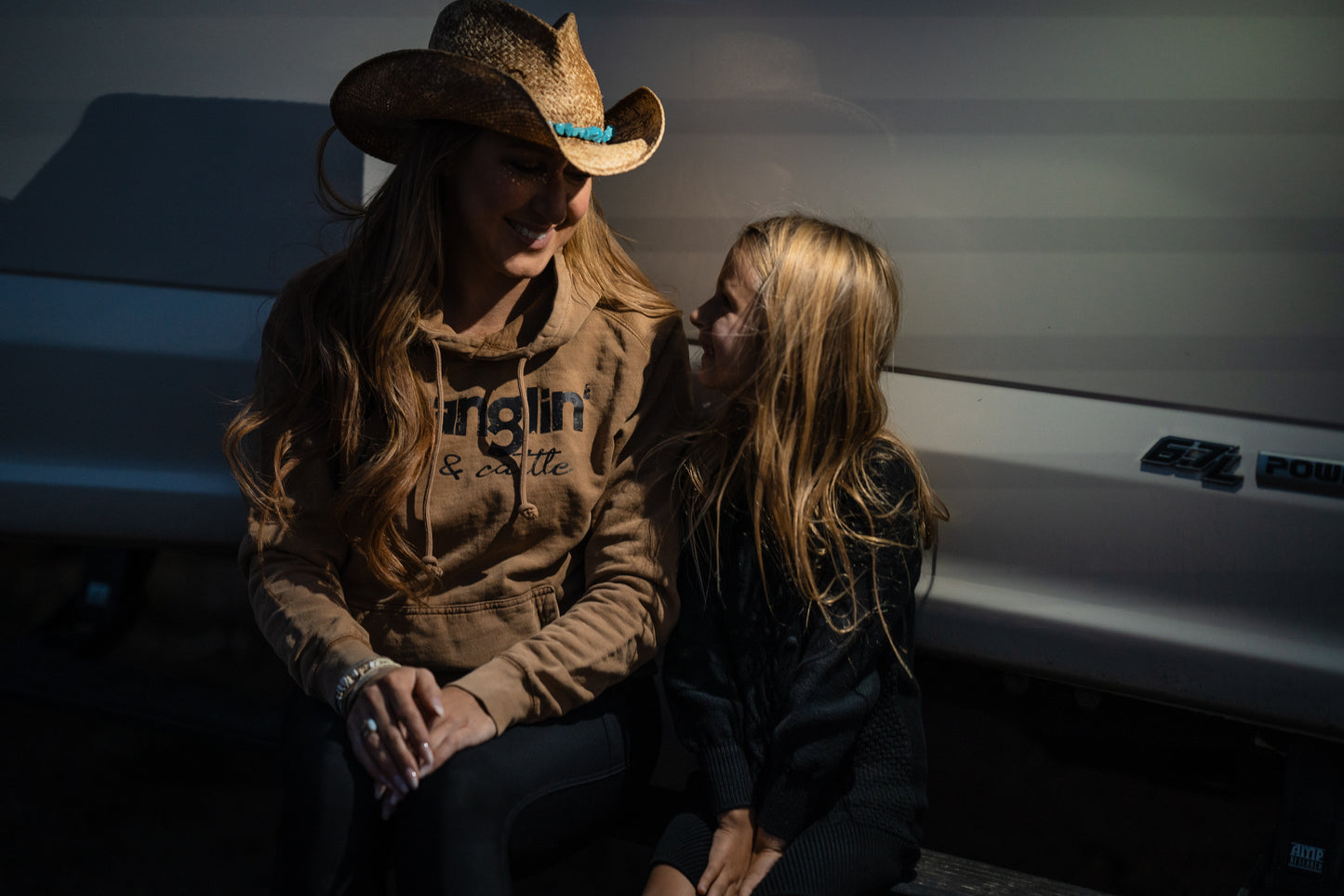 Wranglin' Kids & Cattle Hooded Sweatshirt - Womens