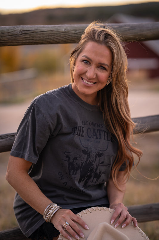 He Owns the Cattle T-shirt - Womens