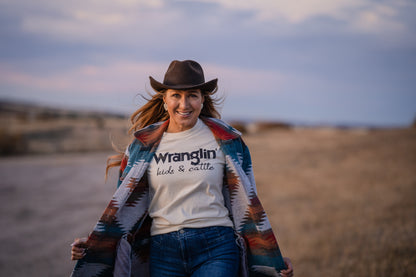 Wranglin' Kids & Cattle T-shirt - Womens