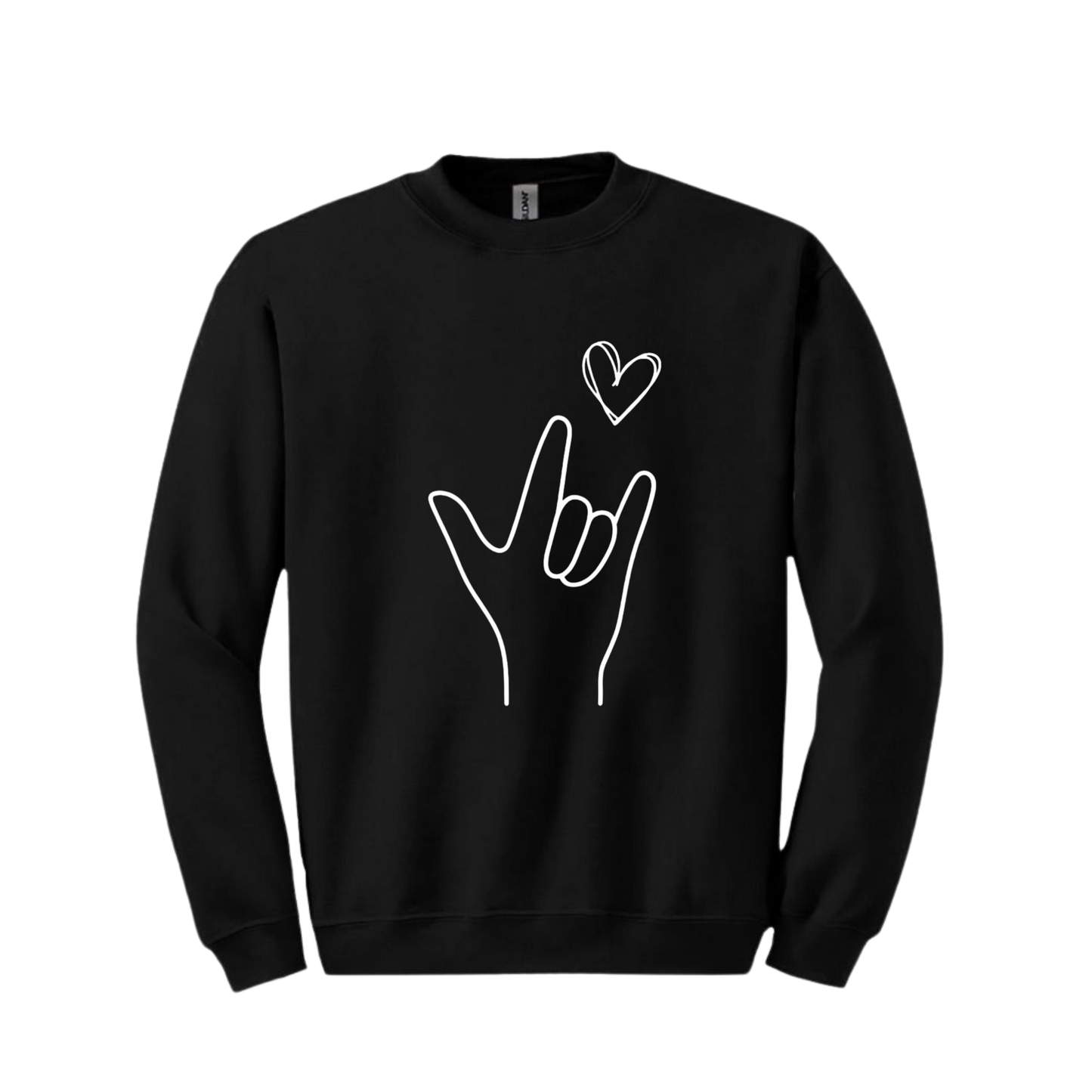 "I Love You" American Sign Language (ASL) Crewneck Sweatshirt - Unisex