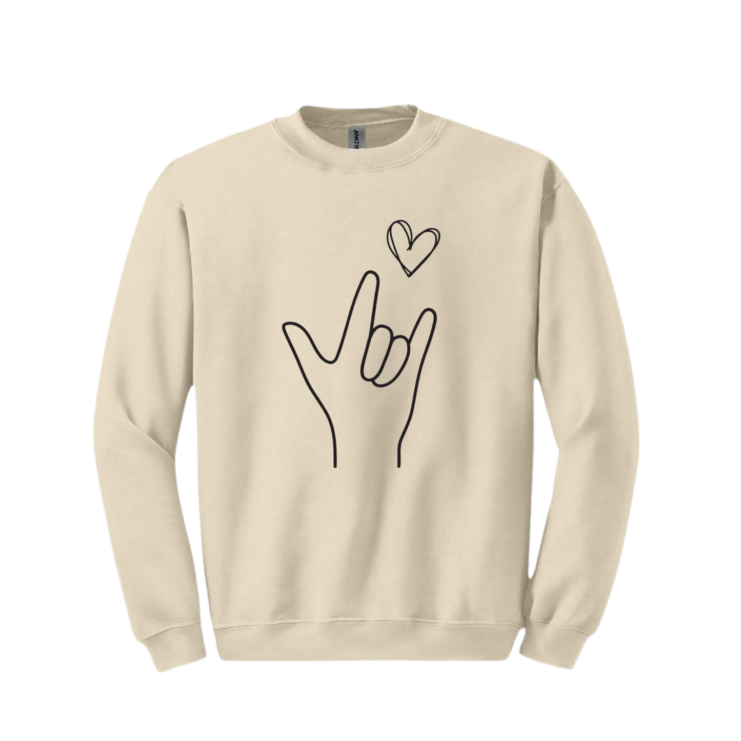 "I Love You" American Sign Language (ASL) Crewneck Sweatshirt - Unisex