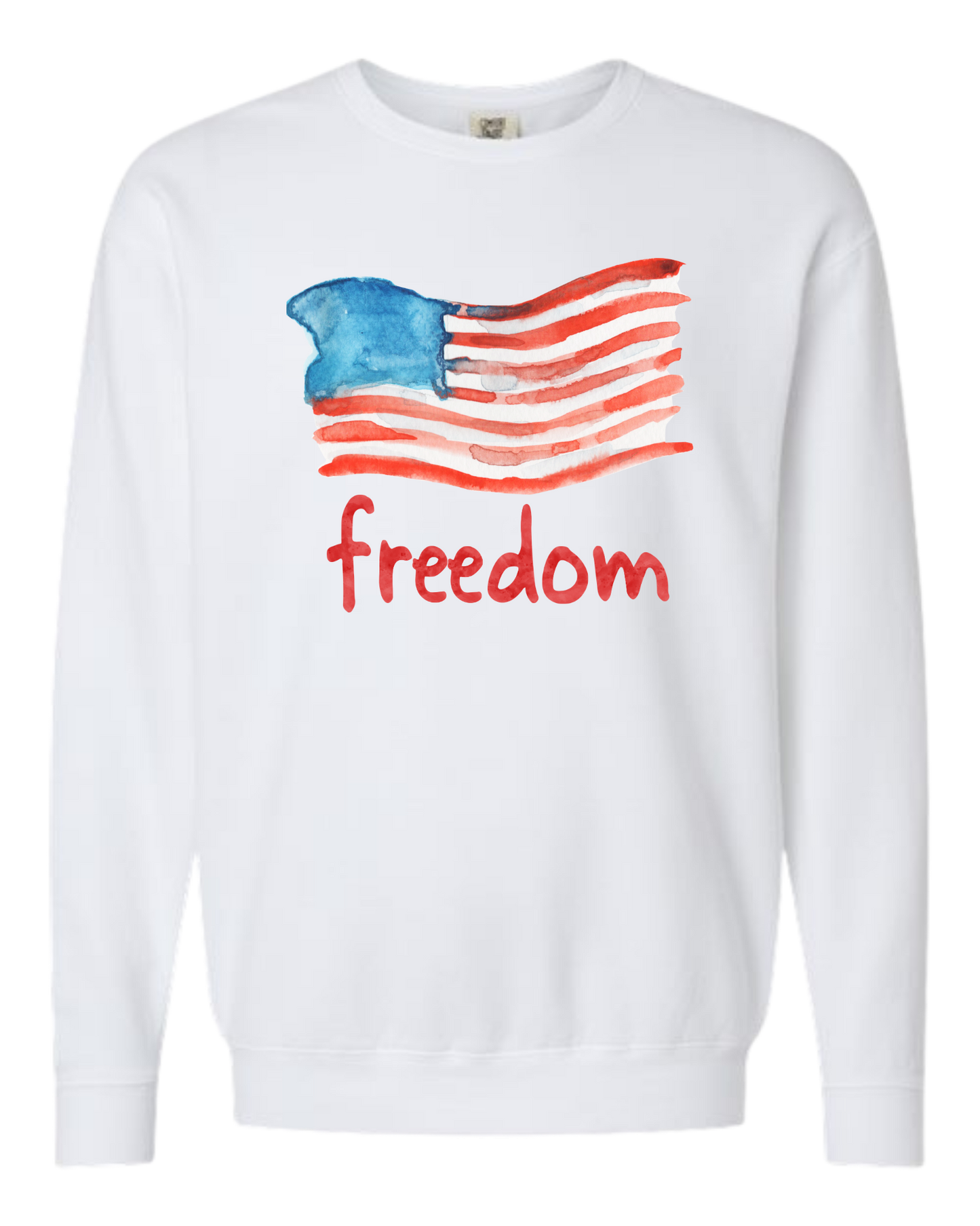 Freedom American Flag Crewneck Sweatshirt - Unisex