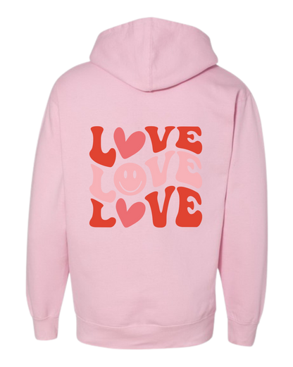 Groovy "Love" Hooded Sweatshirt - Unisex