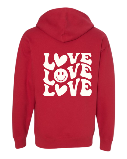 Groovy "Love" Hooded Sweatshirt - Unisex