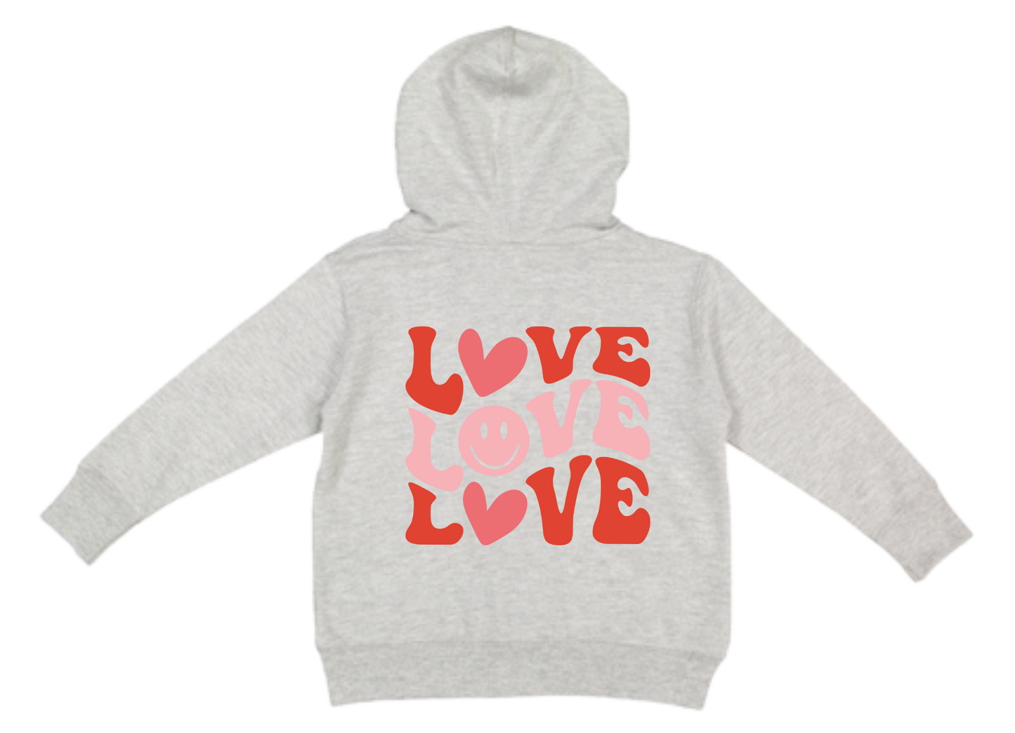 Groovy "Love" Hooded Zip Sweatshirt - Toddler