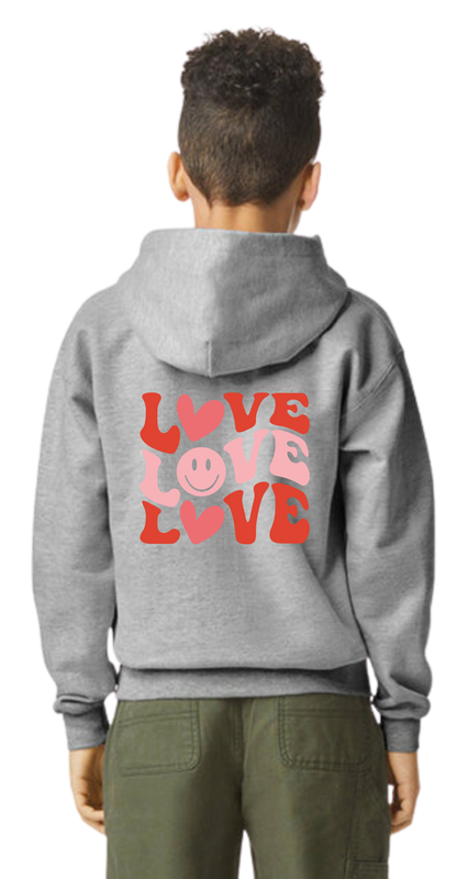 Groovy "Love" Hooded Sweatshirt - Youth