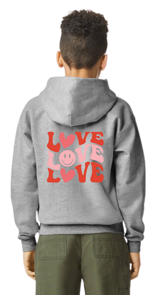 Groovy "Love" Hooded Sweatshirt - Youth