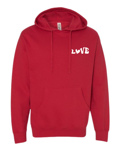 Groovy "Love" Hooded Sweatshirt - Unisex