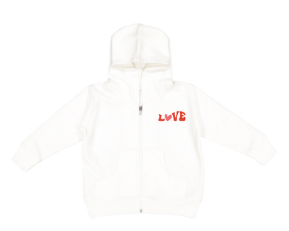 Groovy "Love" Hooded Zip Sweatshirt - Toddler