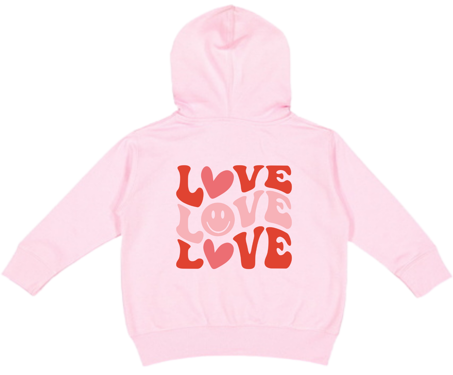 Groovy "Love" Hooded Zip Sweatshirt - Toddler