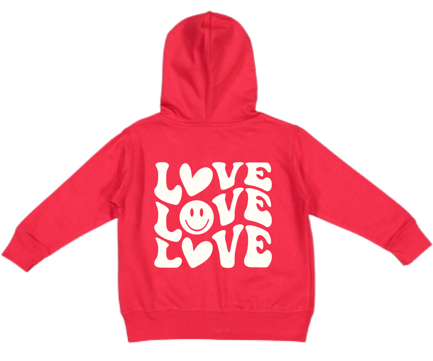 Groovy "Love" Hooded Zip Sweatshirt - Toddler