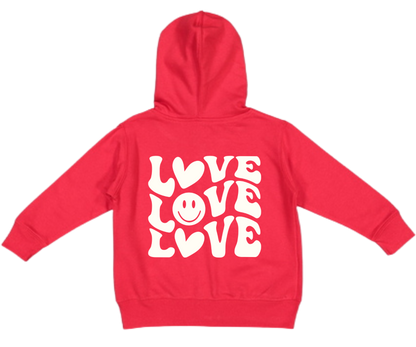 Groovy "Love" Hooded Zip Sweatshirt - Toddler