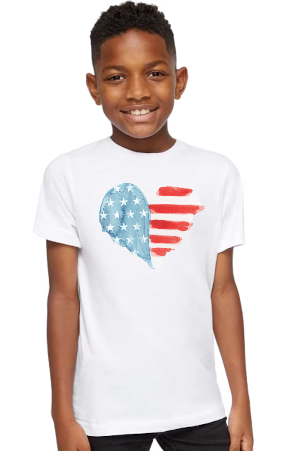 Heart American Flag T-Shirt - Kids