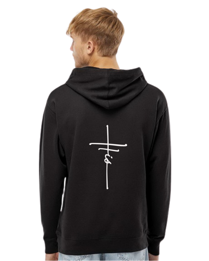 "His" Cross Hooded Sweatshirt - Unisex