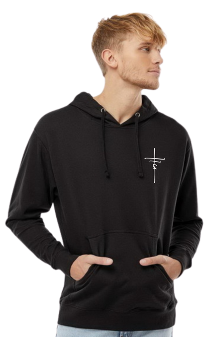 "His" Cross Hooded Sweatshirt - Unisex