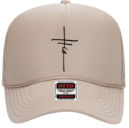 "His" Cross Adult Trucker Hat