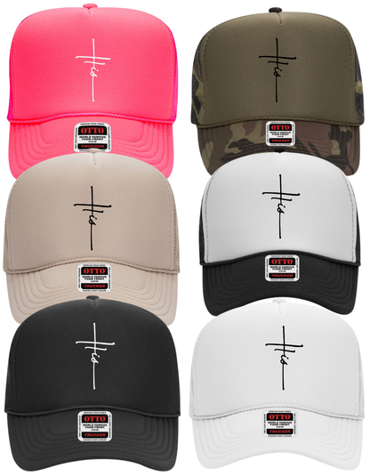 "His" Cross Adult Trucker Hat