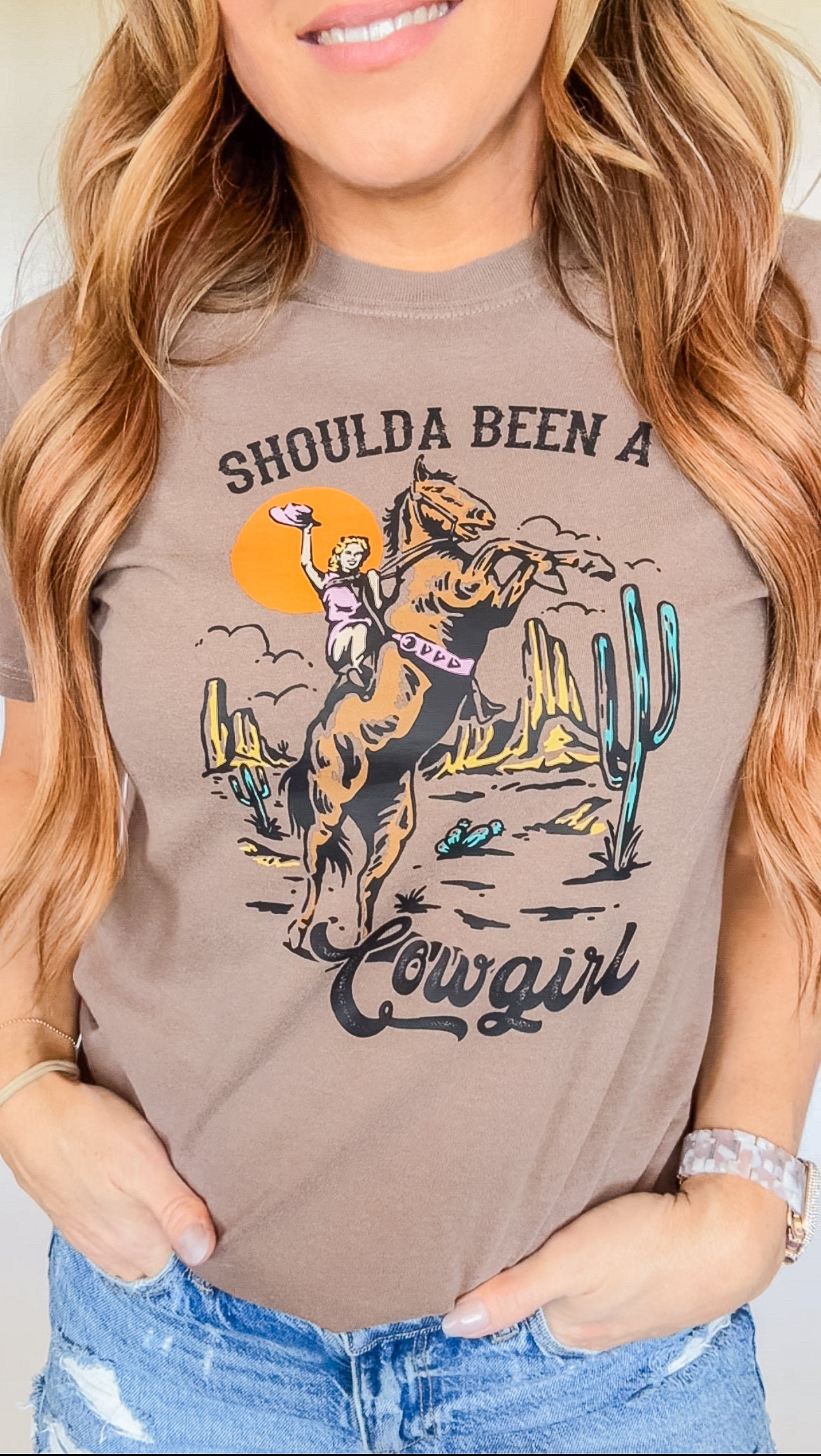 Shoulda Been a Cowgirl T-shirt - Womens