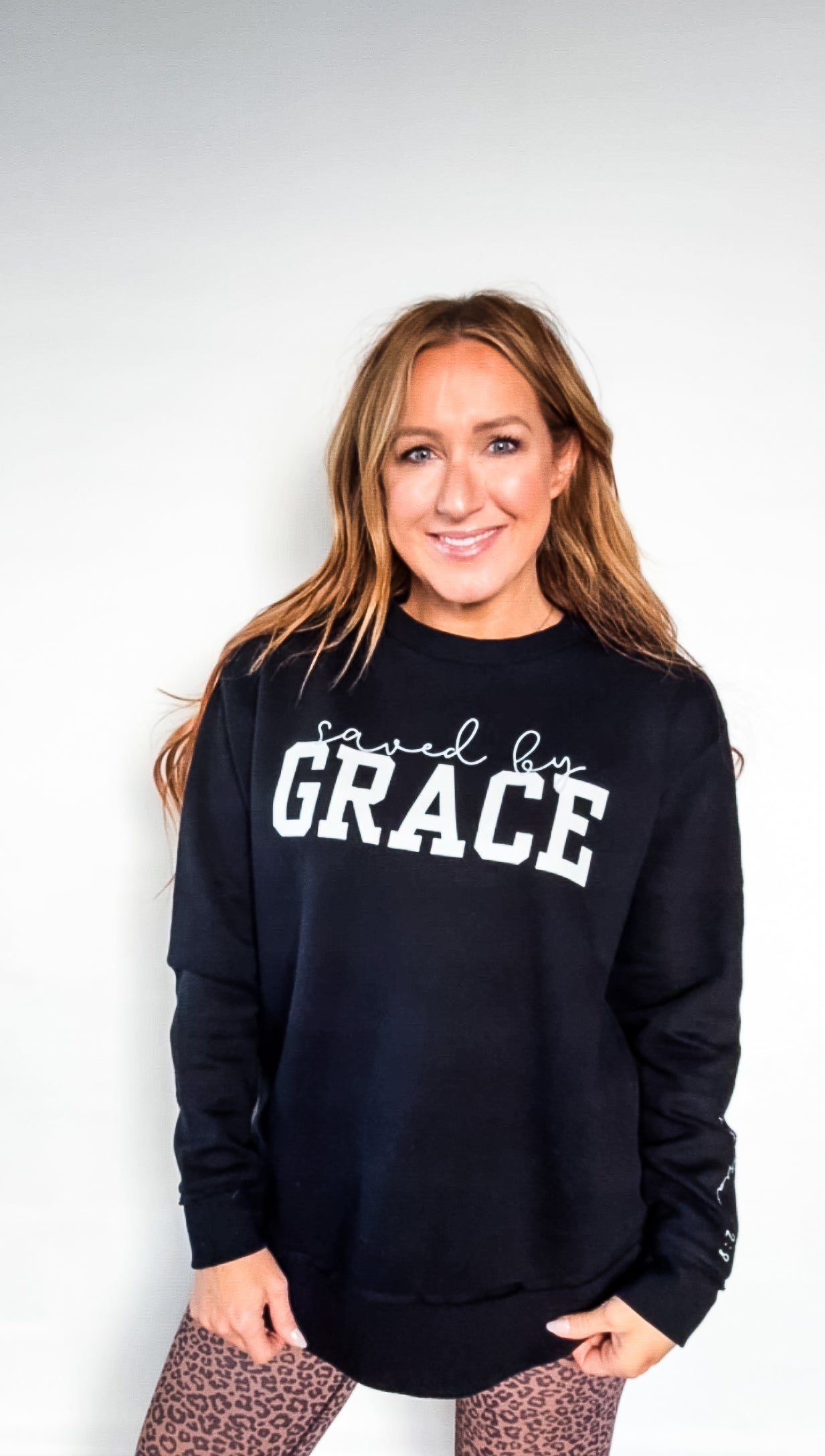 Saved by Grace Tunic Sweatshirt - Womens