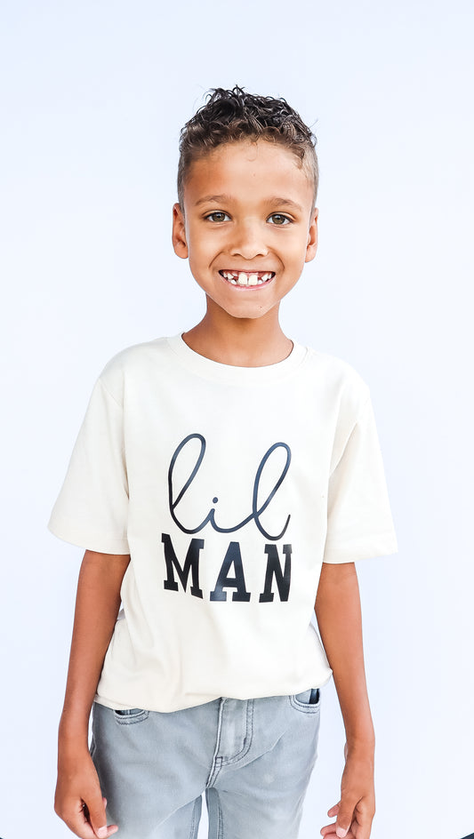 Lil Man Short Sleeve Crewneck T-Shirt - Kids