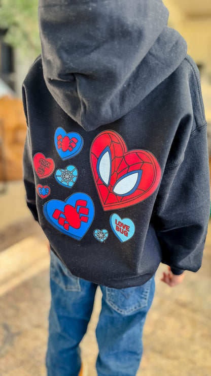 Superhero Love Hooded Sweatshirt - Youth