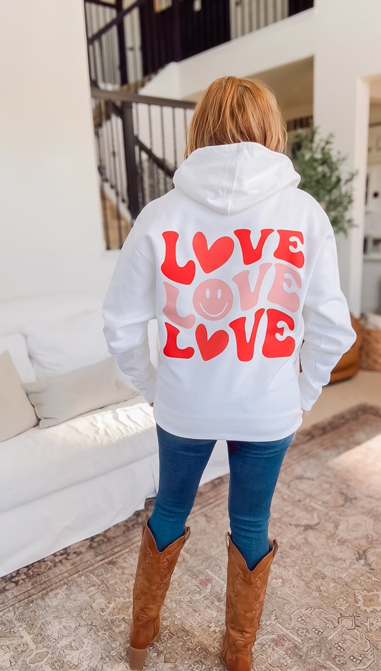 Groovy "Love" Hooded Sweatshirt - Unisex