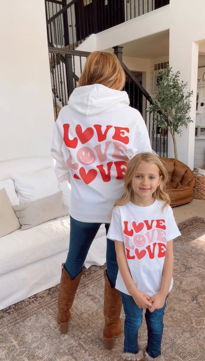 Groovy "Love" Hooded Sweatshirt - Unisex