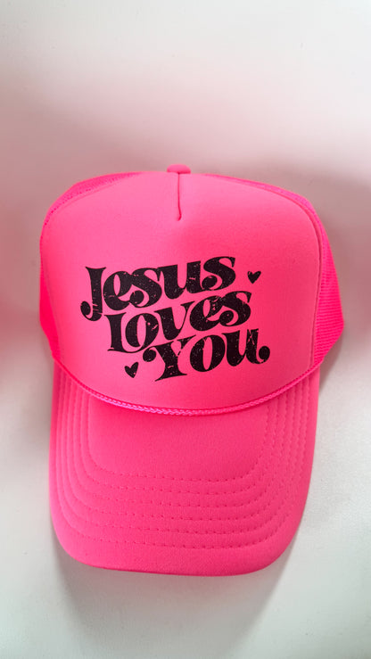 "Jesus Loves You" Adult Trucker Hat