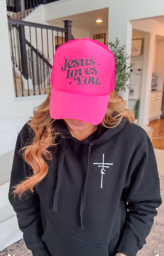 "Jesus Loves You" Adult Trucker Hat