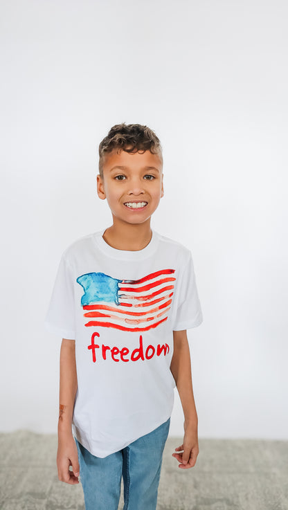 Freedom American Flag T-Shirt - Kids