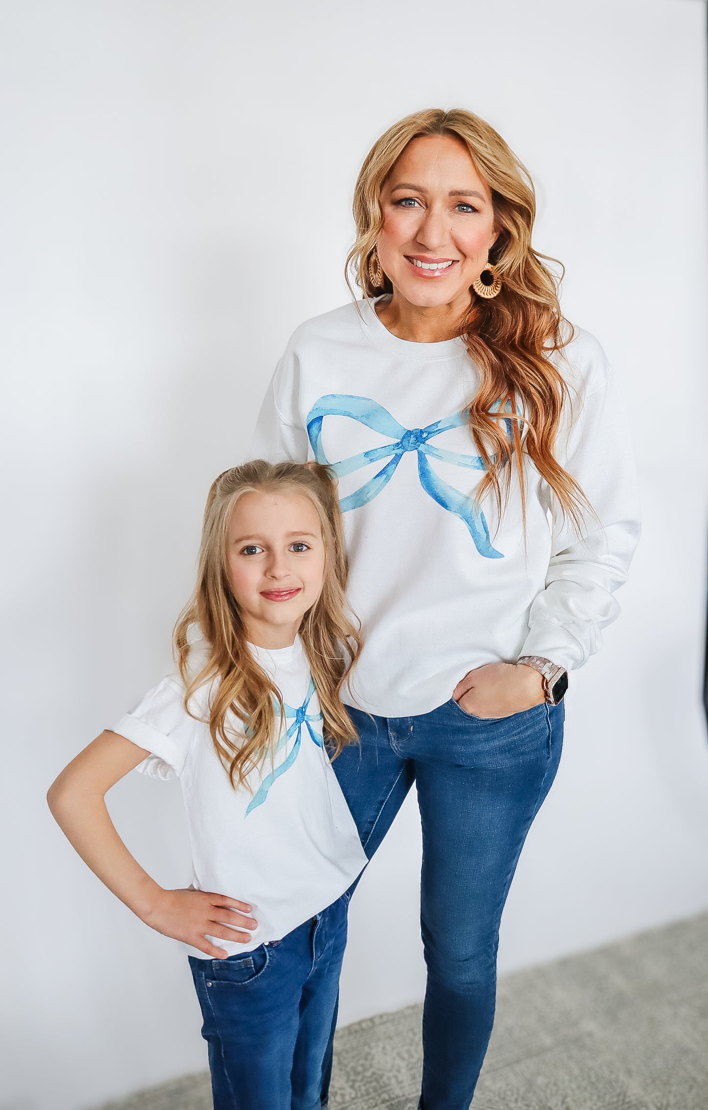 Blue Bow T-Shirt - Kids