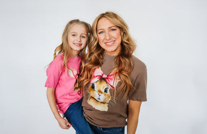 Bow Bunny Crewneck T-Shirt - Youth